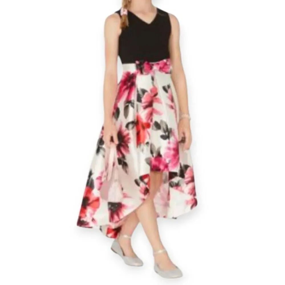 SPEECHLESS KIDS BLACK, WHITE, & PINK DRESS SZ.Y10 EUC.